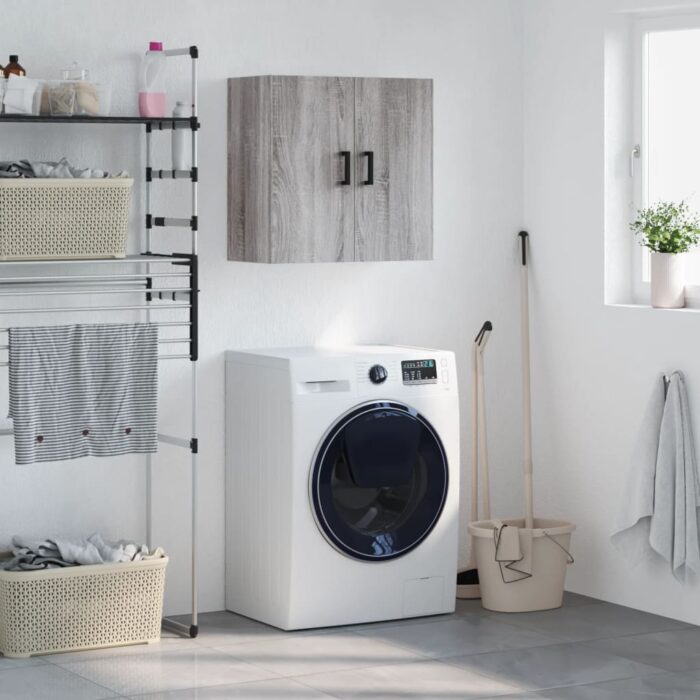 Armoire murale sonoma gris 60x31x60 cm bois d'ingénierie – Image 1