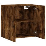 Armoire murale chêne fumé 60x31x60 cm bois d'ingénierie – Image 4