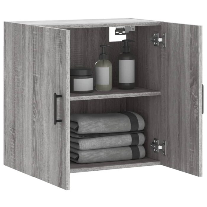 Armoire murale sonoma gris 60x31x60 cm bois d'ingénierie – Image 2