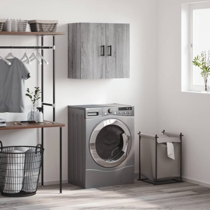 Armoire murale sonoma gris 60x31x60 cm bois d'ingénierie – Image 1