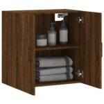 Armoire murale chêne marron 60x31x60 cm bois d'ingénierie – Image 2