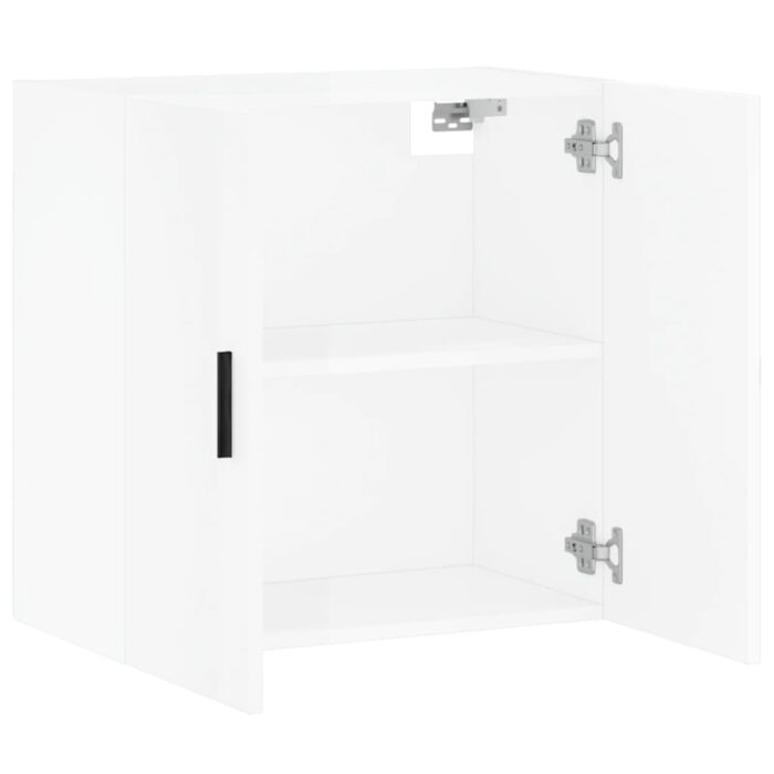 Armoire murale Blanc brillant 60x31x60 cm Bois d'ingénierie – Image 4