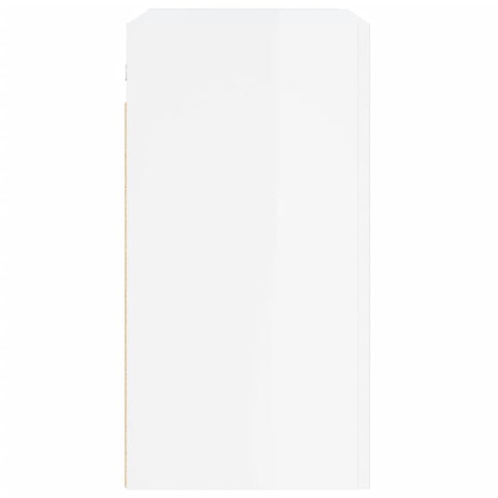 Armoire murale Blanc brillant 60x31x60 cm Bois d'ingénierie – Image 5