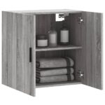 Armoire murale sonoma gris 60x31x60 cm bois d'ingénierie – Image 2
