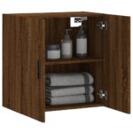 Armoire murale chêne marron 60x31x60 cm bois d'ingénierie – Image 2