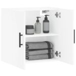 Armoire murale blanc 60x31x60 cm bois d'ingénierie – Image 2