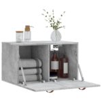 Armoire murale Gris béton 60x36,5x35 cm Bois d'ingénierie – Image 2
