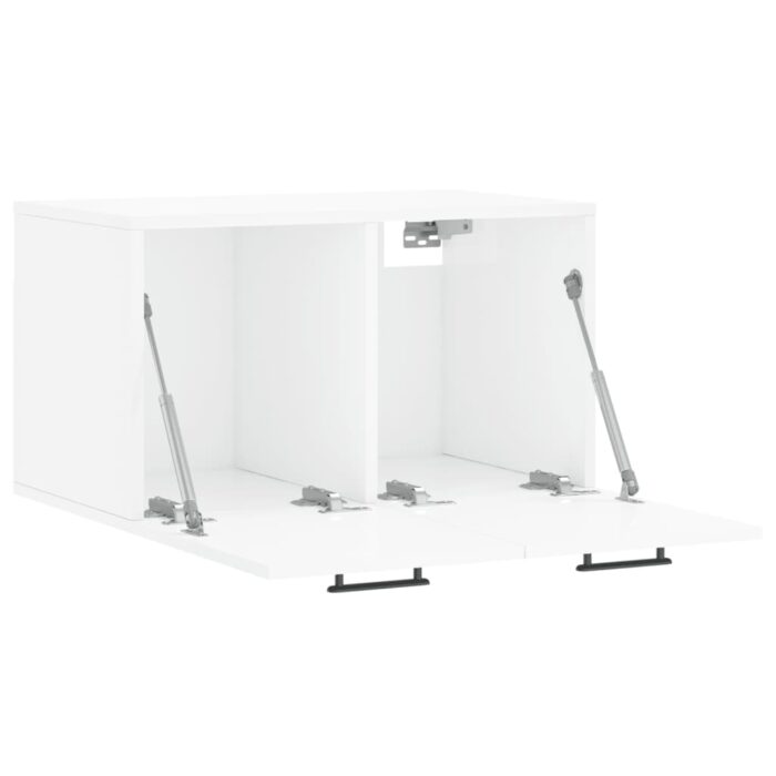 Armoire murale Blanc brillant 60x36,5x35 cm Bois d'ingénierie – Image 4