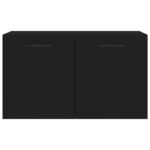 Armoire murale Noir 60x36,5x35 cm Bois d'ingénierie – Image 3