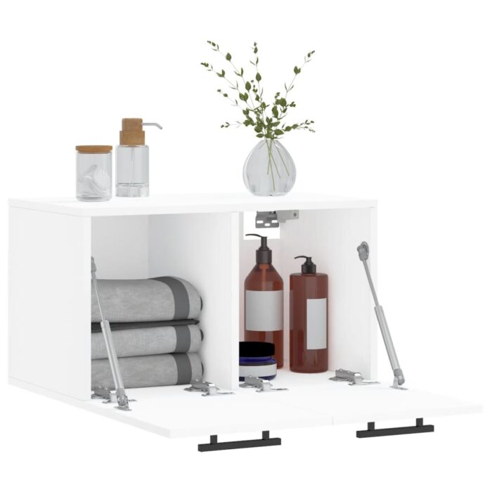 Armoire murale Blanc 60x36,5x35 cm Bois d'ingénierie – Image 2