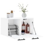 Armoire murale Blanc brillant 60x36,5x35 cm Bois d'ingénierie – Image 2