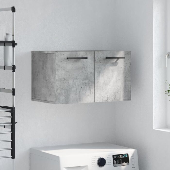 Armoire murale Gris béton 60x36,5x35 cm Bois d'ingénierie – Image 1