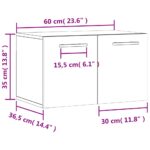 Armoire murale Chêne marron 60x36,5x35 cm Bois d'ingénierie – Image 10