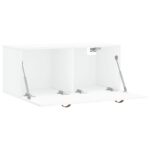 Armoire murale blanc 80x36,5x35 cm bois d'ingénierie – Image 4