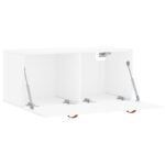 Armoire murale blanc brillant 80x36,5x35 cm bois d'ingénierie – Image 4