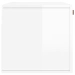 Armoire murale blanc brillant 80x36,5x35 cm bois d'ingénierie – Image 5