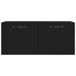 Armoire murale noir 80x36,5x35 cm bois d'ingénierie – Image 3