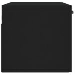 Armoire murale noir 80x36,5x35 cm bois d'ingénierie – Image 5