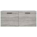 Armoire murale sonoma gris 80x36,5x35 cm bois d'ingénierie – Image 3