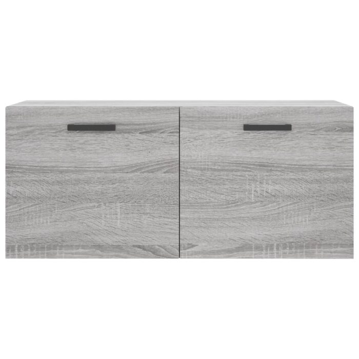 Armoire murale sonoma gris 80x36,5x35 cm bois d'ingénierie – Image 3