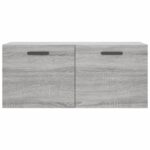 Armoire murale sonoma gris 80x36,5x35 cm bois d'ingénierie – Image 3