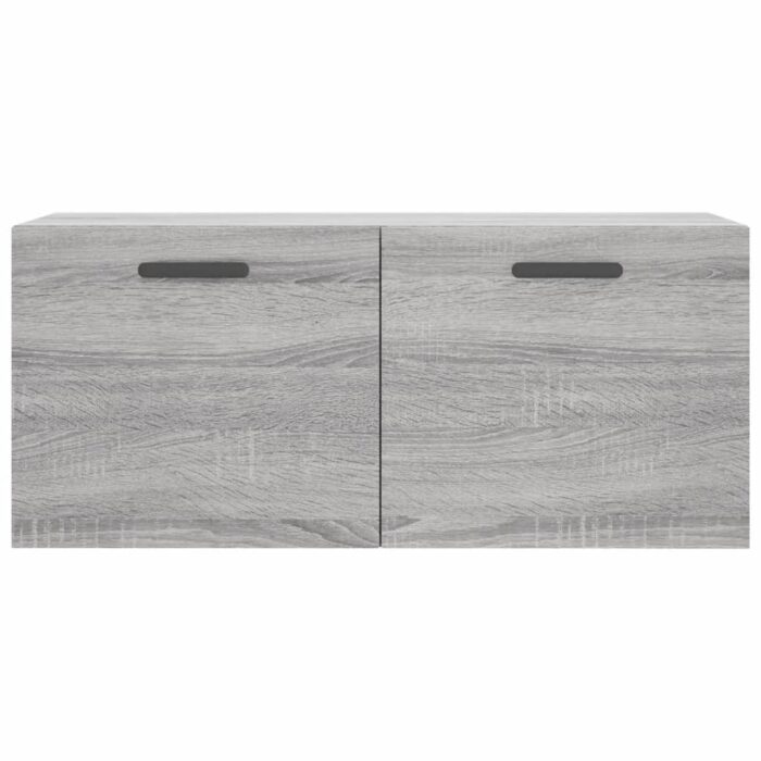 Armoire murale sonoma gris 80x36,5x35 cm bois d'ingénierie – Image 3