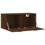 Armoire murale chêne marron 80x36,5x35 cm bois d'ingénierie – Image 4