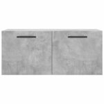 Armoire murale gris béton 80x36,5x35 cm bois d'ingénierie – Image 3