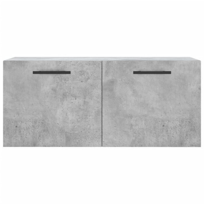 Armoire murale gris béton 80x36,5x35 cm bois d'ingénierie – Image 3