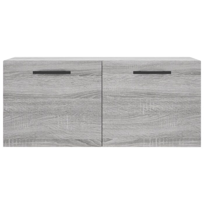 Armoire murale sonoma gris 80x36,5x35 cm bois d'ingénierie – Image 3