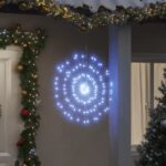 Étoile rayonnante de Noël 140 LED 2 pcs blanc froid 17 cm