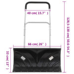 Pelle à neige avec poignée extensible noir 66 cm lame en acier – Image 6