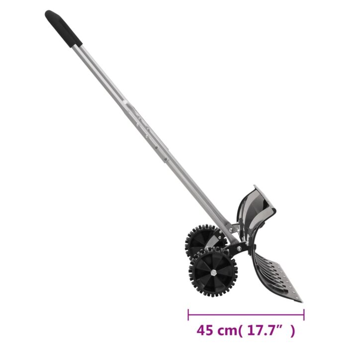 Pelle à neige avec poignée extensible noir 66 cm lame en acier – Image 7