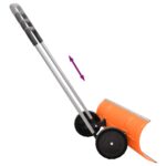 Pelle à neige avec poignée extensible orange 96cm lame en acier – Image 4
