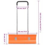 Pelle à neige avec poignée extensible orange 96cm lame en acier – Image 6