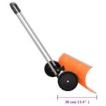 Pelle à neige avec poignée extensible orange 96cm lame en acier – Image 7