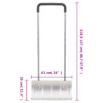 Pelle à neige et poignée extensible argenté 61 cm lame en acier – Image 6
