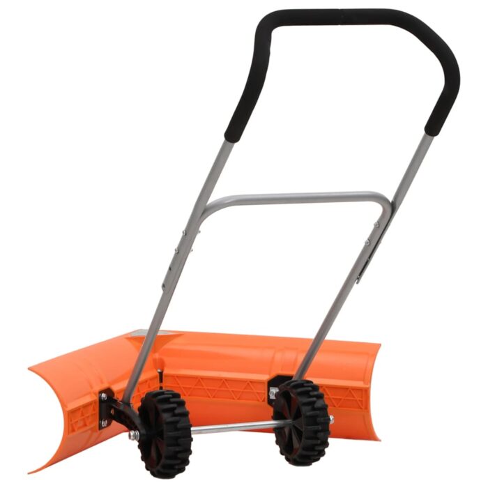 Pelle à neige double angle avec poignée extensible orange acier – Image 3