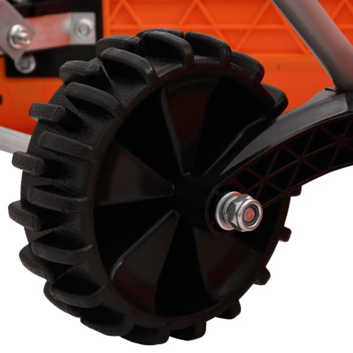 Pelle à neige double angle avec poignée extensible orange acier – Image 5