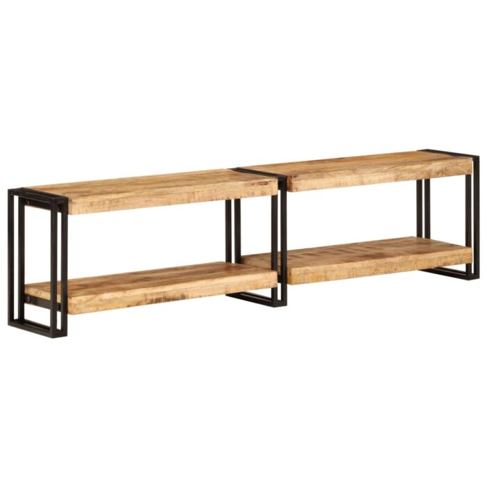 Meuble TV 160x30x40 cm bois massif de manguier – Image 1