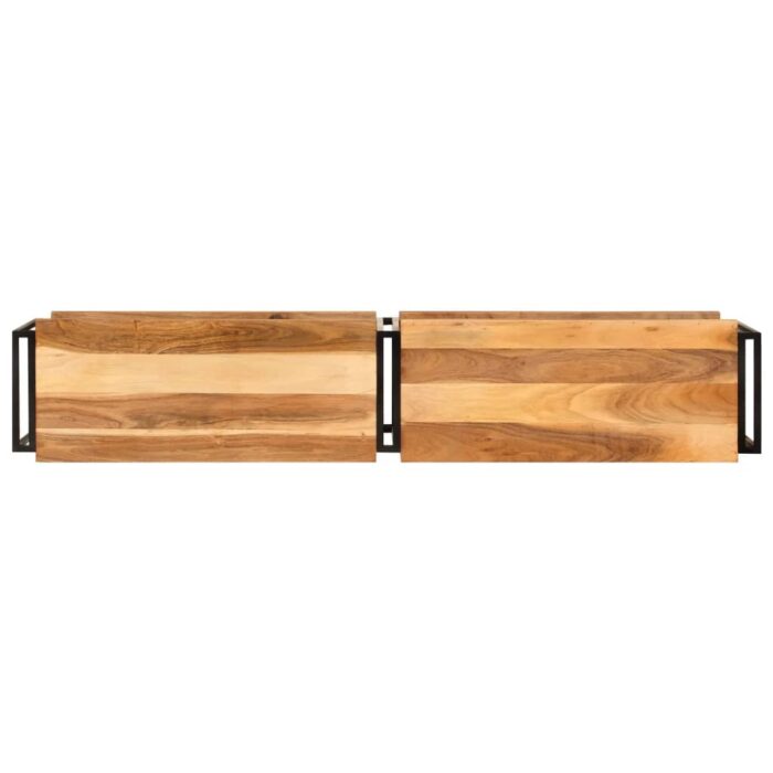 Meuble TV 160x30x40 cm bois d'acacia massif – Image 3