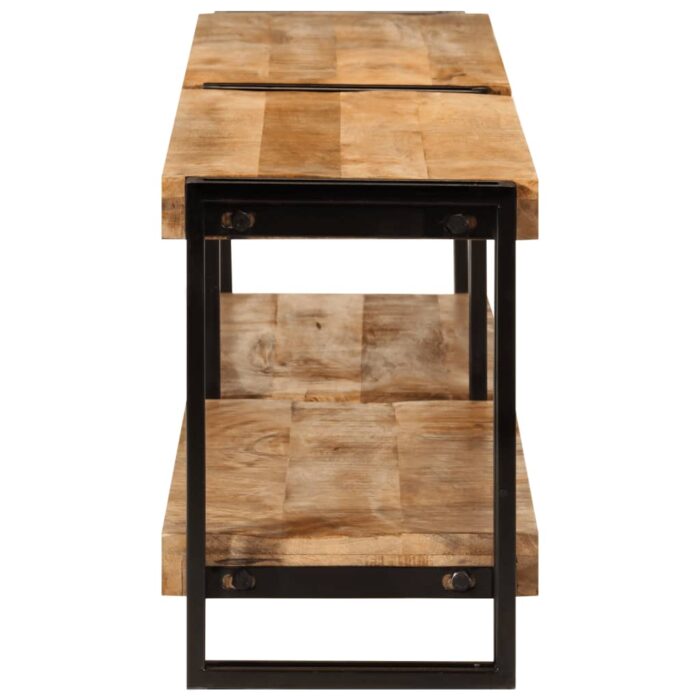 Meuble TV 180x30x40 cm bois massif de manguier – Image 2