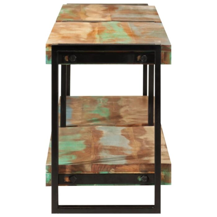 Meuble TV 180x30x40 cm bois massif de récupération – Image 2