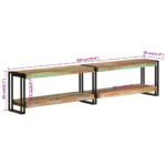 Meuble TV 180x30x40 cm bois massif de récupération – Image 6