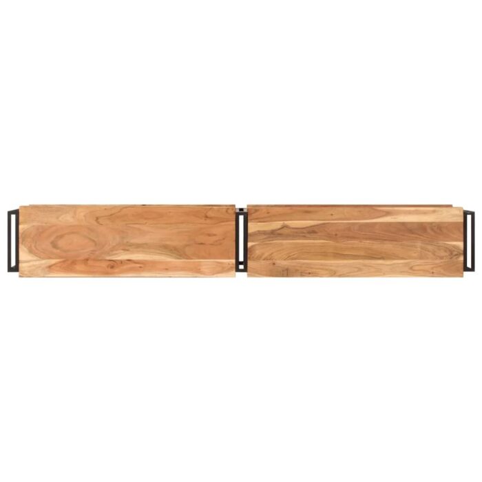 Meuble TV 200x30x40 cm bois d'acacia massif – Image 3