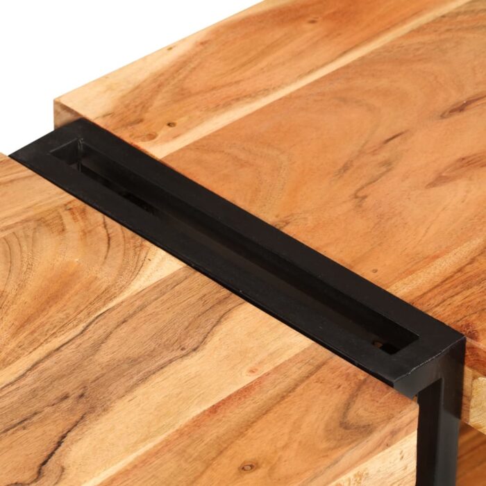 Meuble TV 200x30x40 cm bois d'acacia massif – Image 5