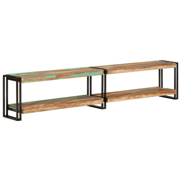 Meuble TV 200x30x40 cm bois massif de récupération – Image 1