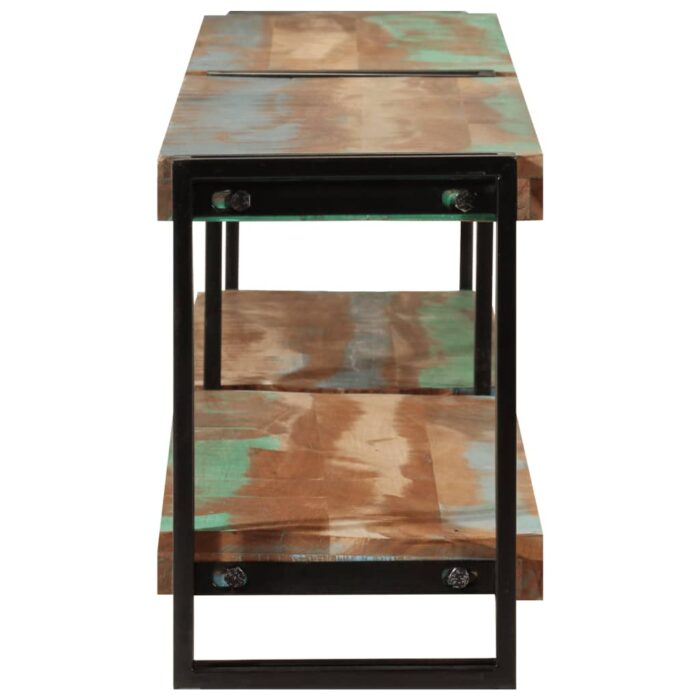 Meuble TV 200x30x40 cm bois massif de récupération – Image 2