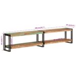 Meuble TV 200x30x40 cm bois massif de récupération – Image 6