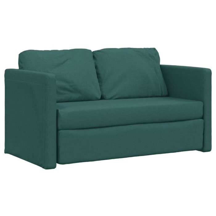 VXL8720845952631_g_en_hd_2.jpg Canapé-lit 2 en 1 vert foncé 112x174x55 cm tissu – Image 2